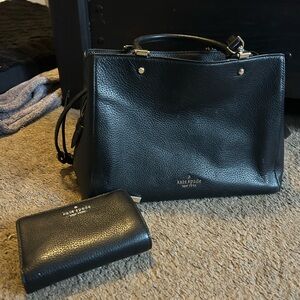 Kate Spade Black Leather Satchel and Wallet